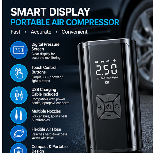 Smart Display Portable Air Compressor