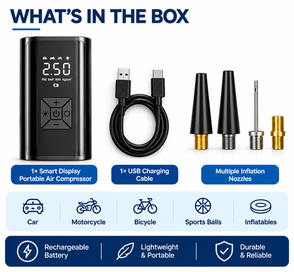 Smart Display Portable Air Compressor