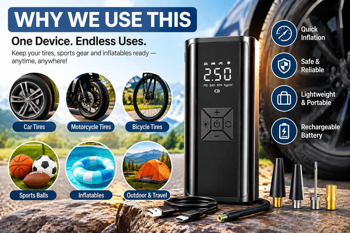 Smart Display Portable Air Compressor